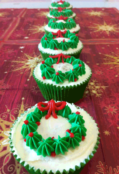 Tutorial cupcake navideño