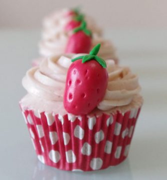 Receta de Cupcakes de fresa