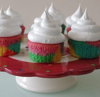 Receta de cupcakes arcoiris